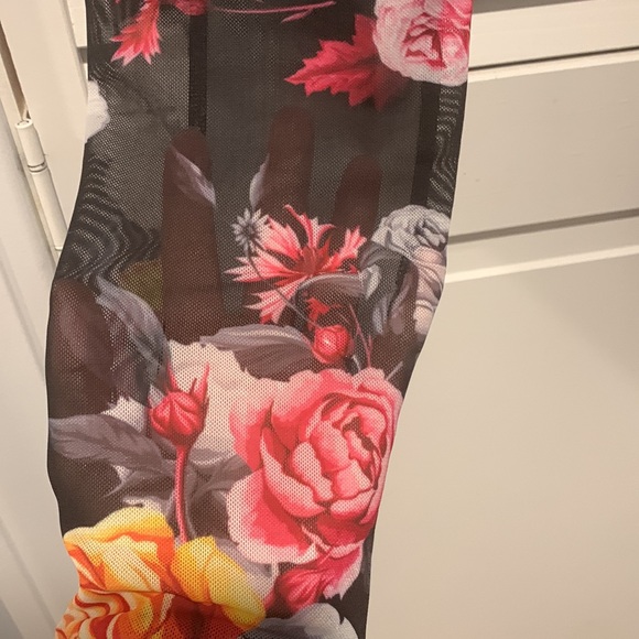 Zyia Active dark floral mesh hi-rise 7/8 leggings - Picture 5 of 7